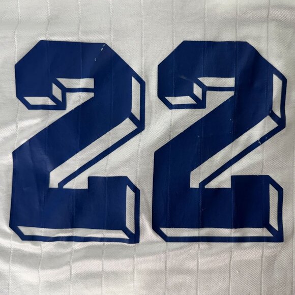 Vintage Adidas Erie FC Soccer Jersey #22 White Blue Striped Short Sleeve XL USA - Picture 9 of 9